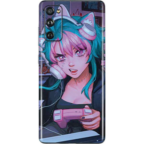 Anime Catgirl Gamer Nerd by Ivy Dolamore Galaxy S20 Fan Edition Skin